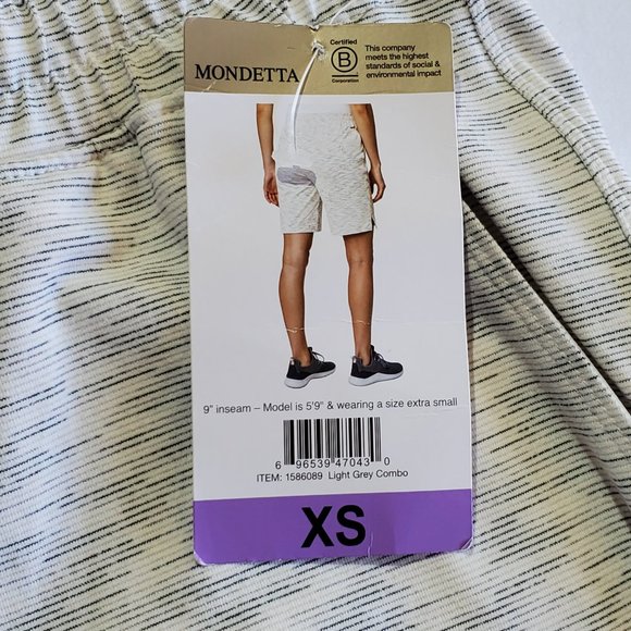 MONDETTA Ladies Active Bermuda Light Grey Short, Size XS - Picture 4 of 14